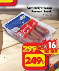 CUMHURİYET DANA PARMAK SUCUK 300 G